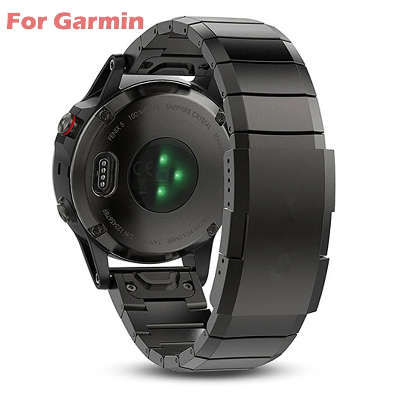 

26 22 20mm Watchband For Garmin Fenix 6X Pro 6 5 5X Plus 3HR STAINLESS STEEL Band Fenix6 Fenix5 Watch Quick Release Wrist Strap