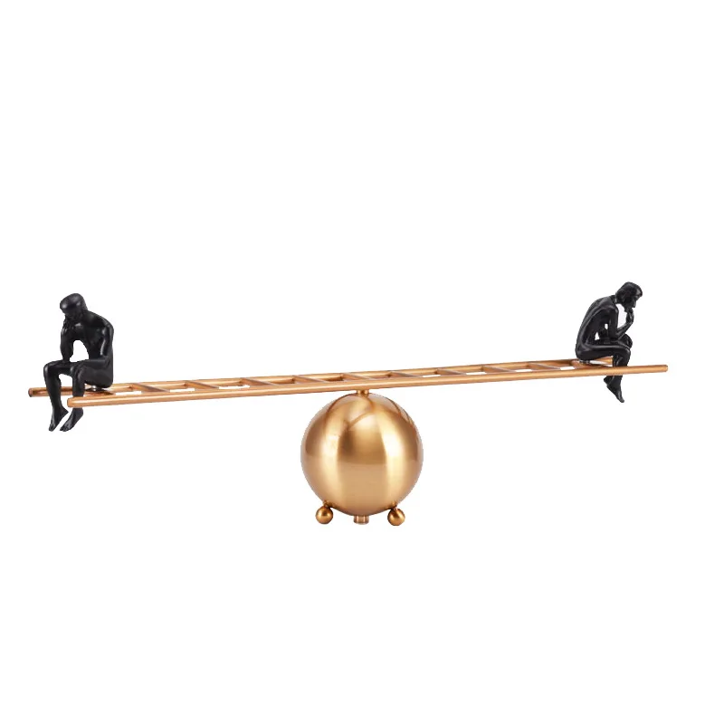 

Thinker Decoration European Resin Crafts Home Decoration Creative Thinker Seesaw Home Desk Ornament
