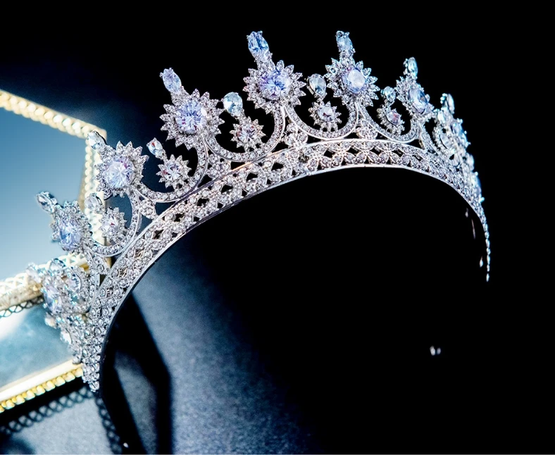 Европейская и американская новая свадебная корона с фианитом AAA свадебный