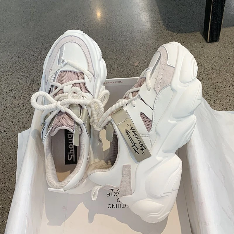 

2020 Autumn Women Chunky Sneakers Platform Fashion Vulcanize Shoes Brand Woman Mesh Casual Shoes Running Trainers Female