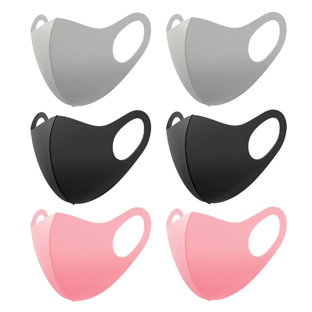 

6PCS Earloop Maks Adult Protective PM 2.5 Dust Mouth Cover Reusable Mouth Mask Fabric Washable Masks Reusable Face Cover