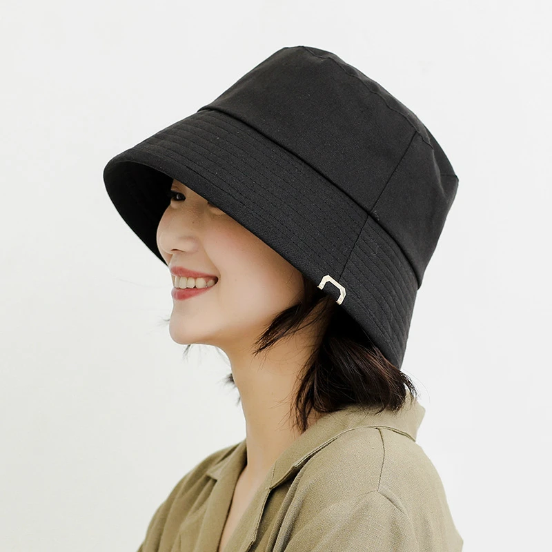 Летняя новая женская металлическая стандартная однотонная шляпа в рыбацком