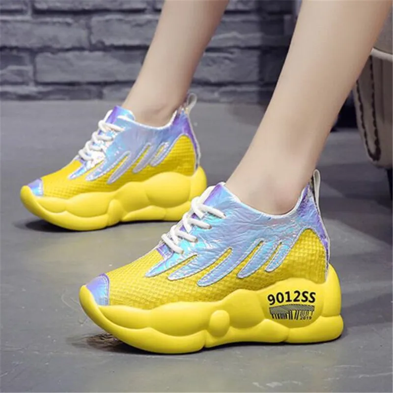 Женские кроссовки на платформе туфли лодочки теннисные повседневная обувь