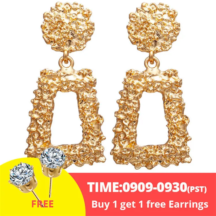 buy 1 get 1 free 17 км винтажные Золотые круглые металлические серьги-гвоздики с блестками для женщин, модные серьги с полой сеткой, корейские ювелирные изделия, вечерние серьги, подарок - Окраска металла: buy 1 get 1 free