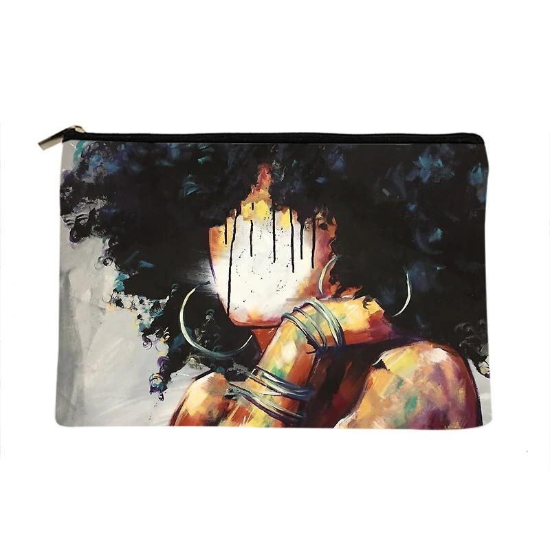 

Women Naturally girl Printed Make up bag Fashion Women Cosmetics Organizer Bag for Travel Colorful Storage Bag for Lady Bag