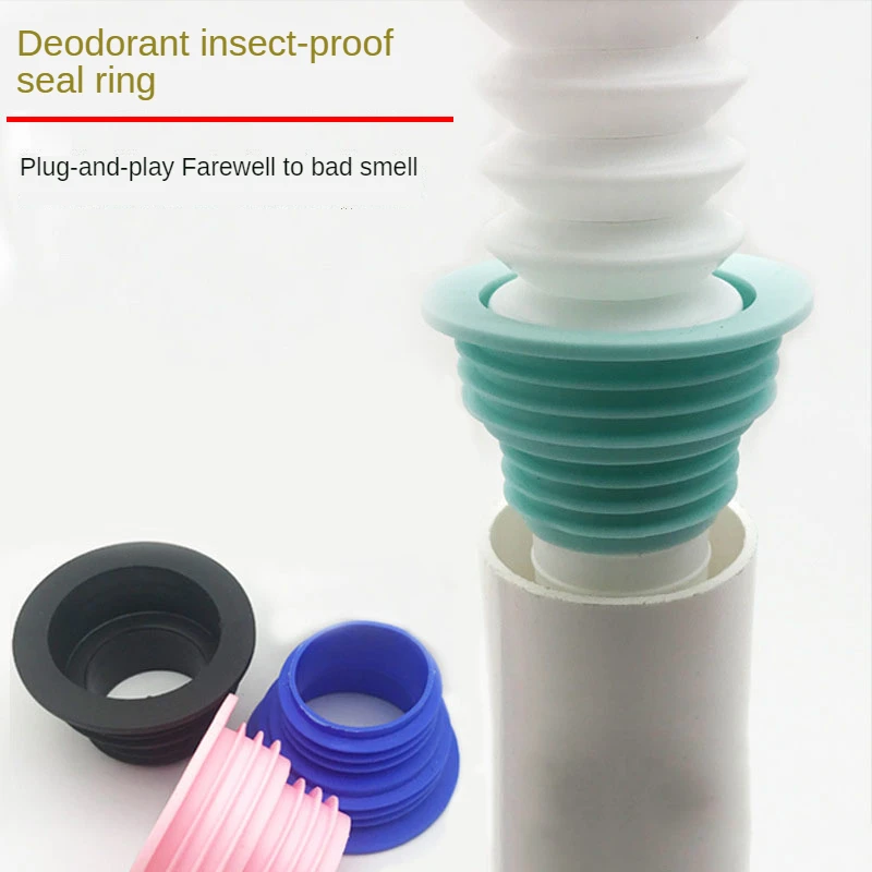 

2 Piece of Sewer Deodorant Sealing Plug Washing Machine Pipe Plastic Connector Trap Drain Pipe Fittings