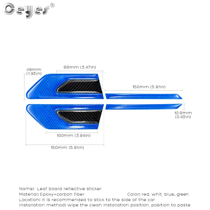 Светоотражающие наклейки Ceyes 2 шт. автомобильные аксессуары предупреждающие