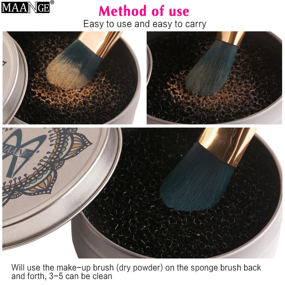 MAANGE 1 шт. Кисть для макияжа очищающая губку средство снятия пудры моющая Чистка
