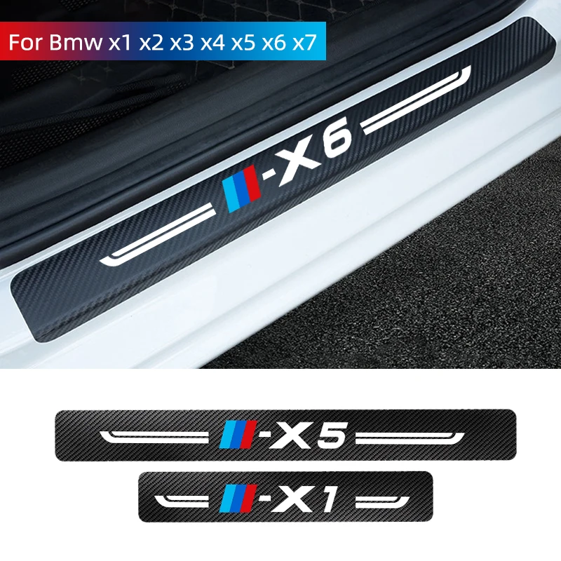 Автомобильные дверные наклейка для порога 4 шт. аксессуары BMW X1 X2 X3 X4 X5 X6 X7 G01 F10 F15 F49