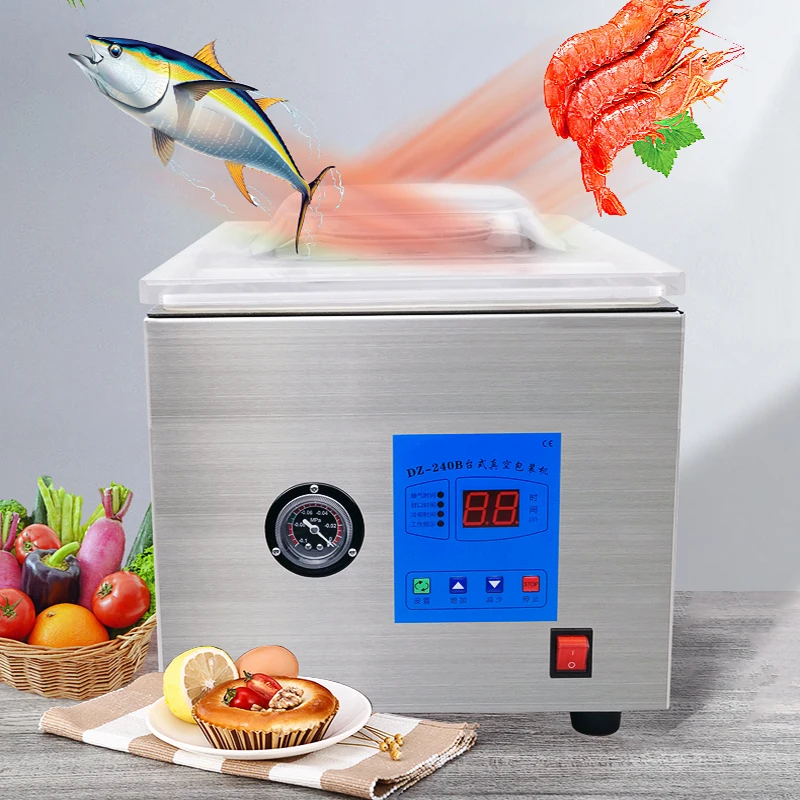 

Desktop Vacuum Sealer Small Commercial Food Packing Machine 220V Full Automatic Stainless Steel Wet And Dry Sealing Laminator