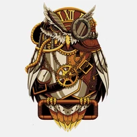personality mechanical pirate owl car stickers accessories motorcycle cover scratches waterproof pvc 16cm 10cm