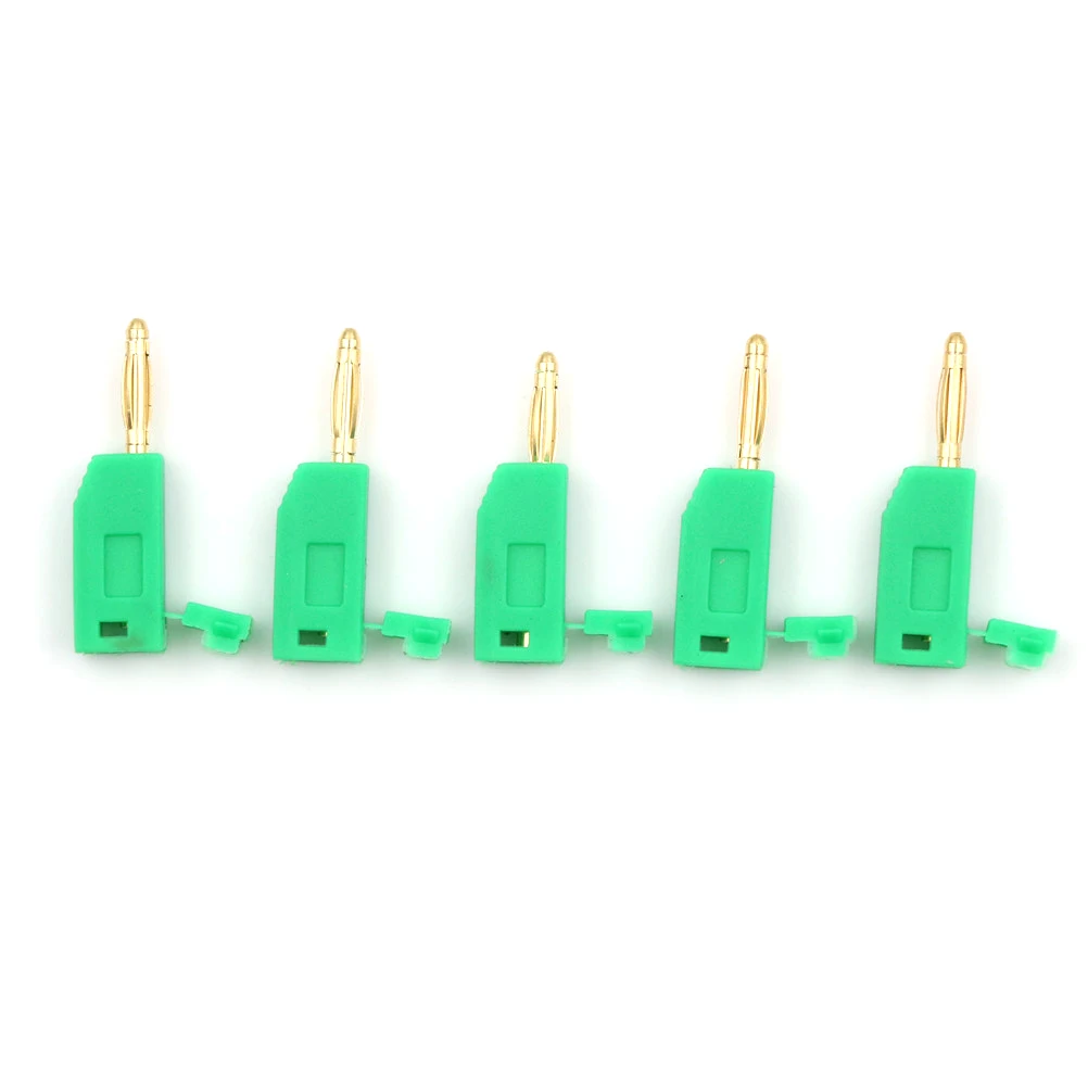 

5pcs/lot 2mm Banana Plug stackable Probe Connector Gold Plated Solder Type Stackable Wholesale