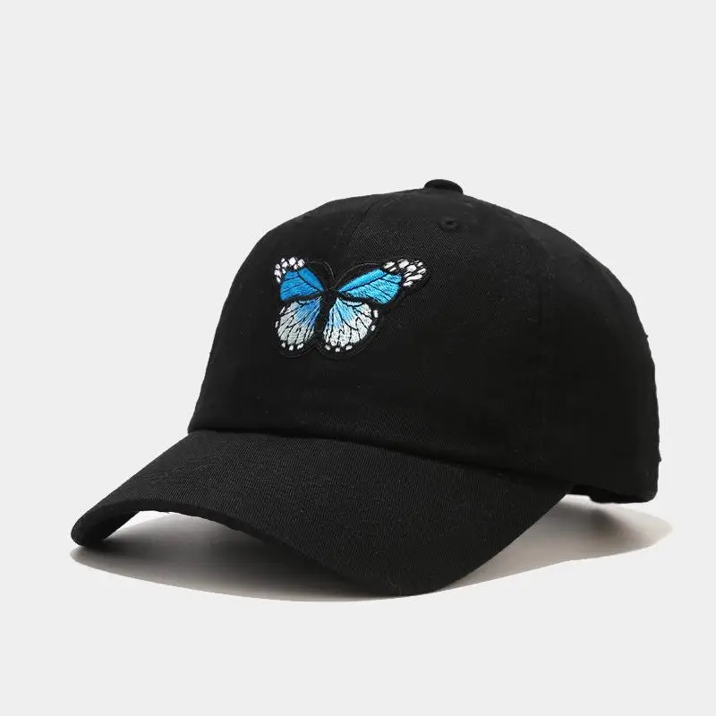 

Ldslyjr 2021 Хлопок Мода Джокер бабочка вышивка кепка бейсболка кепка регулируемая бейсболка шляпы для мужчин и женщин 05