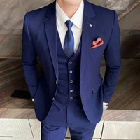 jacket vest pants classic solid color luxury mens suit 2021 new mens business formal dress groom 3 piece tuxedo s 5xl