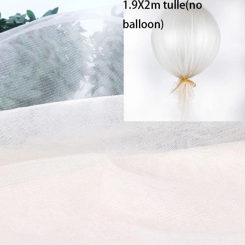1.9x2m tulleA MEIDDING, прозрачная коробка для воздушных шаров, держатель для блока, латексные шары, арки, гирлянды для душа для малышей, для мальчиков и девочек, вечерние гирлянды, поставки - Цвет: 1.9x2m tulleA