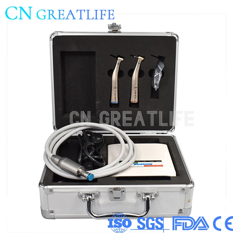 NL 4001-1 Led No Brushless Dental Equipment 1:1+1:5 Optic Ti Max Type Dental Handpiece Contra Angle Dental Electric Motor