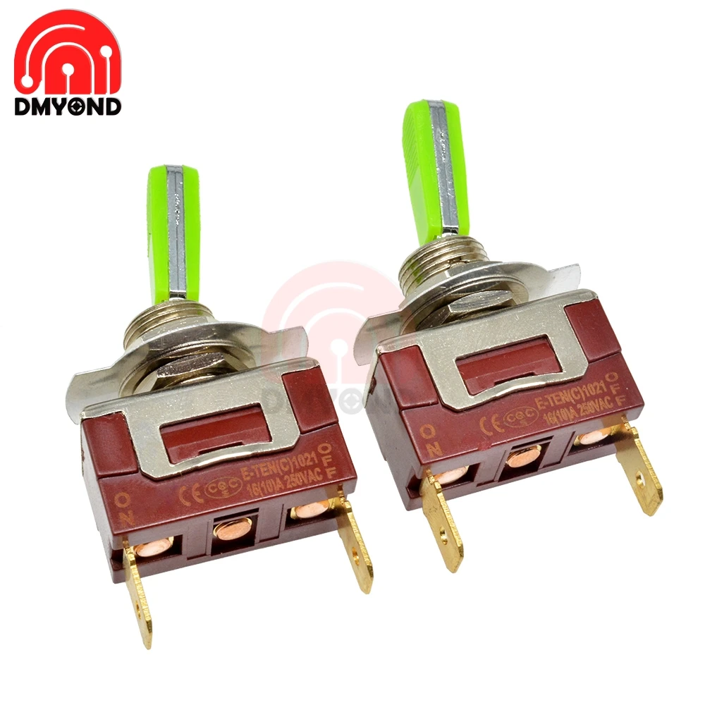 12mm Toggle Switch S Double Throw SPDT ON-OFF 250V/16A 1/4 Inch Mounting 3 Position 2Pin 2 Pin | Обустройство дома