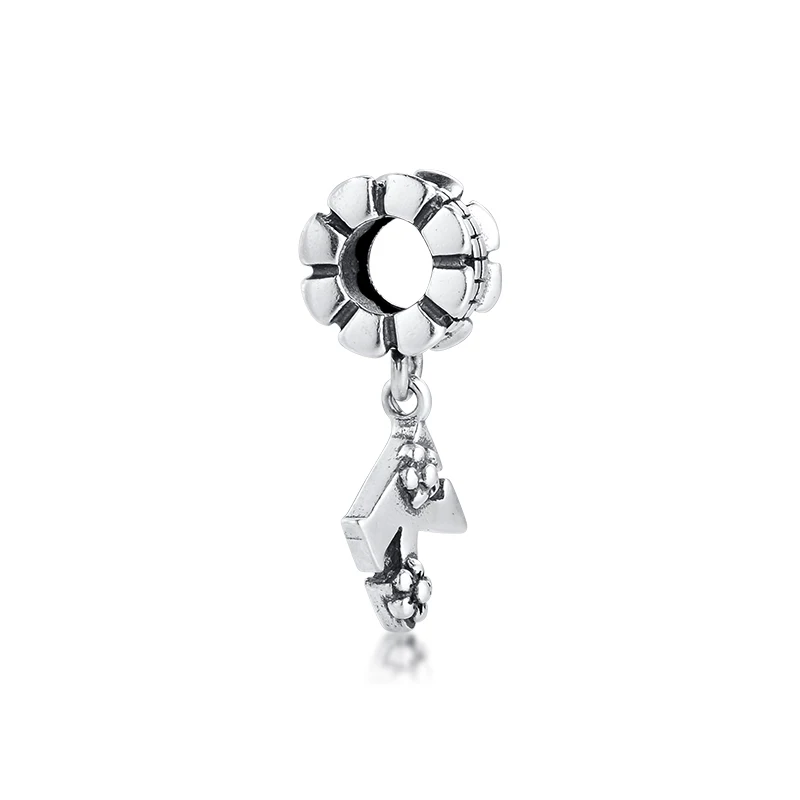 Подходит для браслетов Pandora Beads подвеска в виде букв K 100% дюйма Серебряное