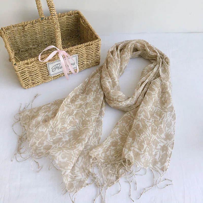 

Beautiful Women Lady Girls Soft Cotton Long Carriage Scarf Large Autumn Winter Warm Wrap White