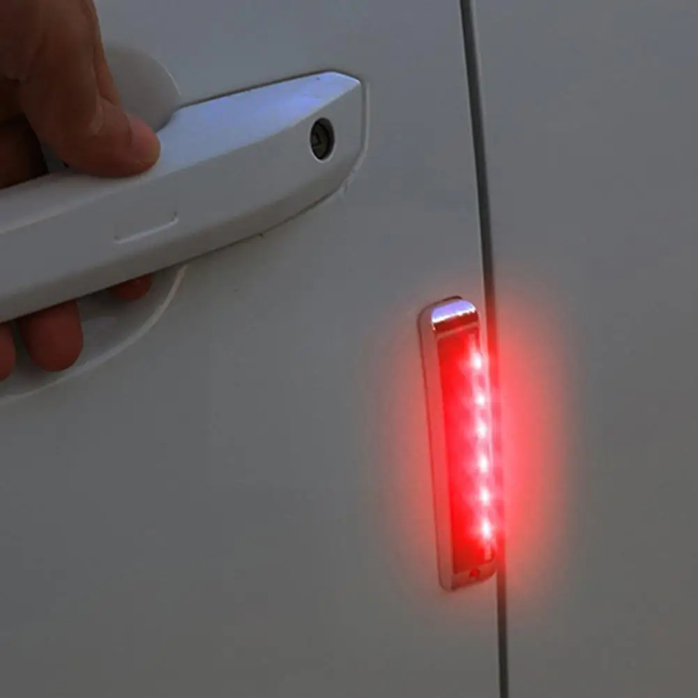 Car Door Anti-Static Solar Energy Protector Bumper Anti-Collision Crash Decoration LED Auto Light Bar Accessories X4C9 | Автомобили и