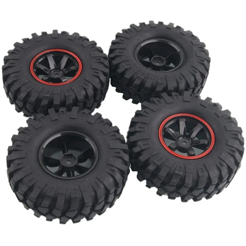 

2 Set RC Car Part: 1 Set 1.9 Inch 96mm 1/10 Scale Tires with Wheel Rim & 1 Set D90 Car Body Shell with Tire