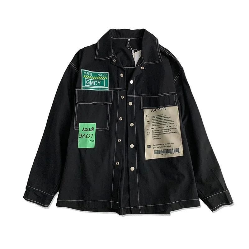 Весна-Осень 2022 красивая куртка в гонконгском стиле для мужчин и женщин Корейский