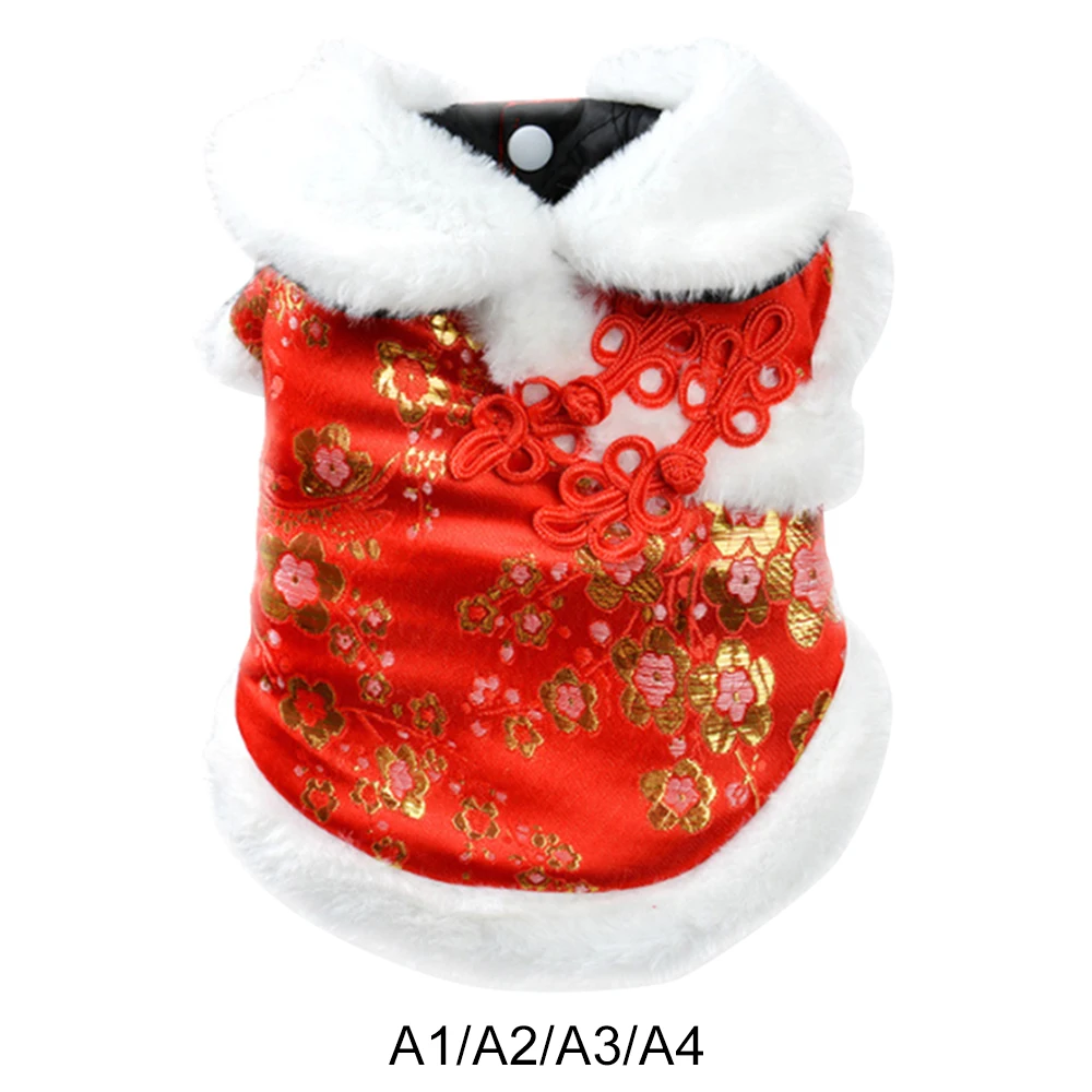 S/M/L/XL Новогодняя одежда для собак теплое пальто меховой воротник куртка домашних