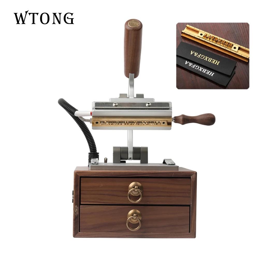 WTONG Мини Ретро ручной грецкий орех DIY логотип машина для горячего тиснения