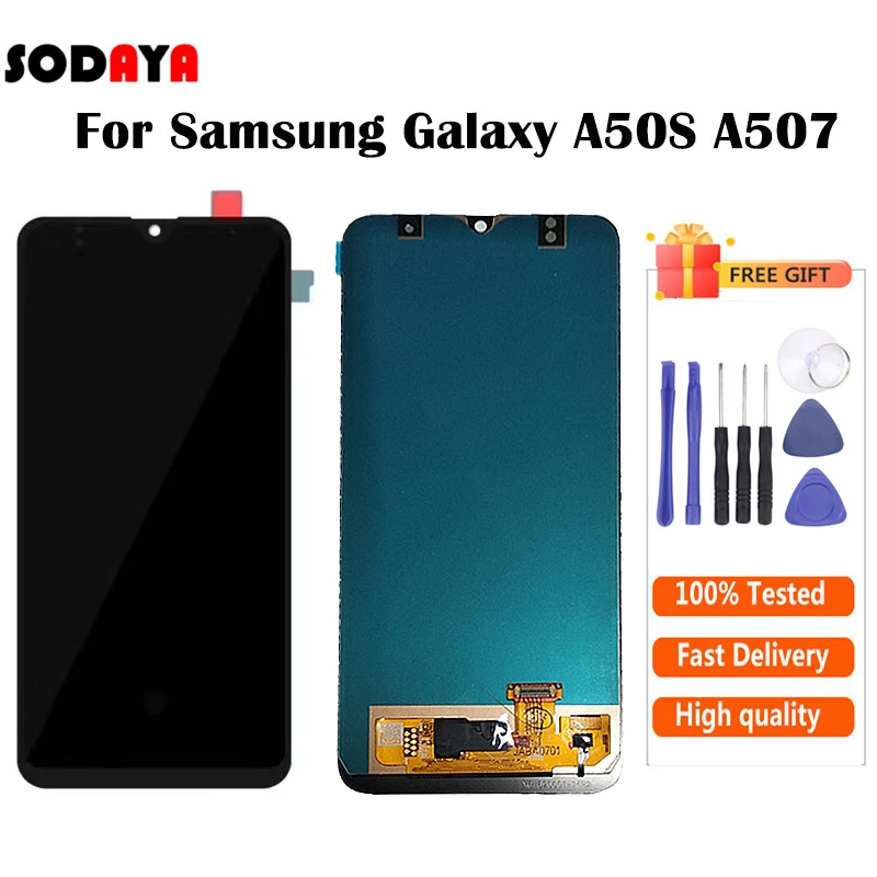 ЖК-дисплей для Samsung Galaxy A50S с сенсорным экраном дигитайзер в сборе бесплатная