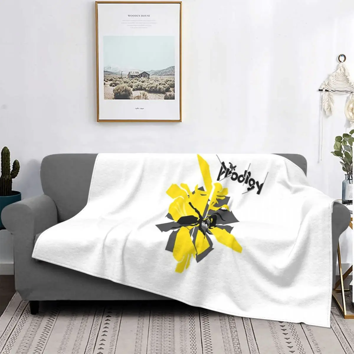 

Prodigy-Sudadera con capucha y Logo de hormiga, colcha para cama a cuadros, manta de felpa de Anime, colcha de verano