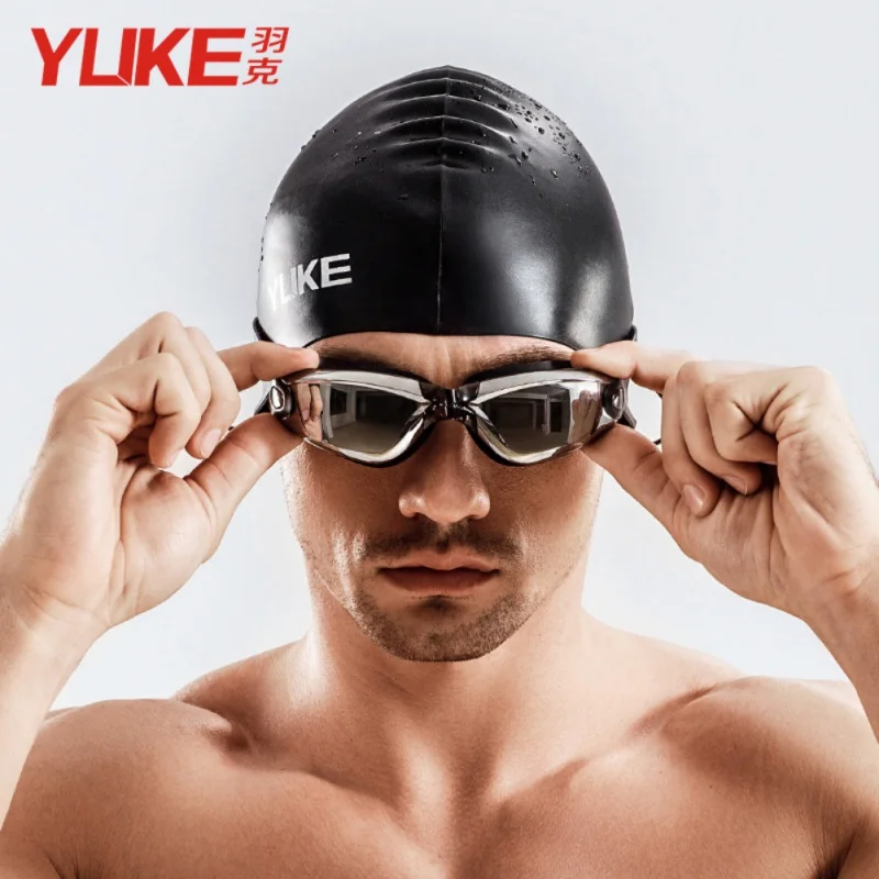 

5PCS/SET Men Swim Suits Quick Dry Swim Pants Anti-fog Swim Goggles Swim Cap Earplug Nose Clip with Bags Summer Beachwear Swimwea