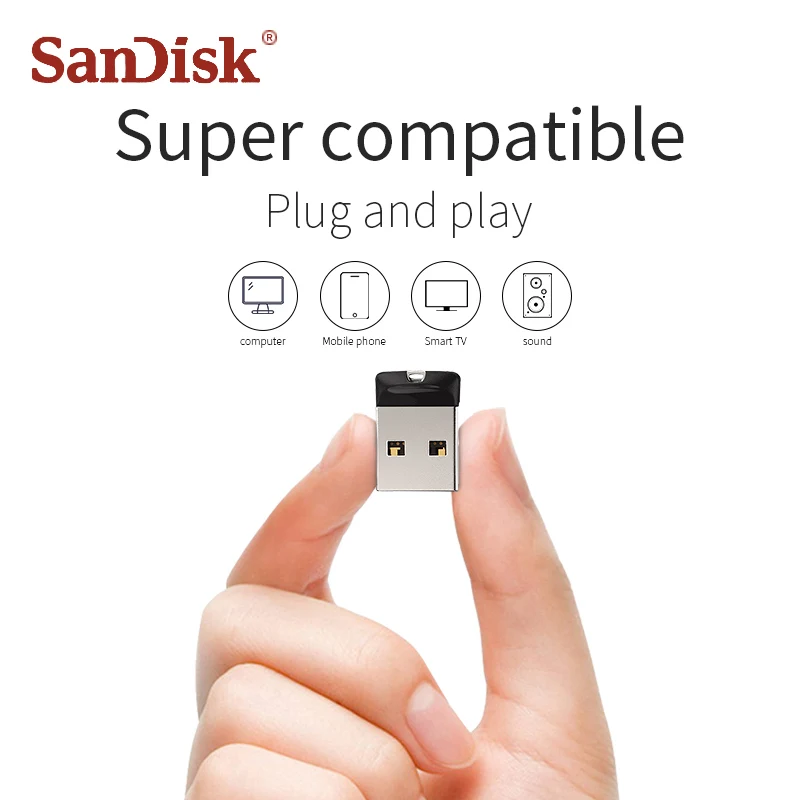 Оригинальный флеш-накопитель SanDisk USB 64 ГБ 32 16 8 карта памяти 2 0 Mini usb stick CZ33 ключевой