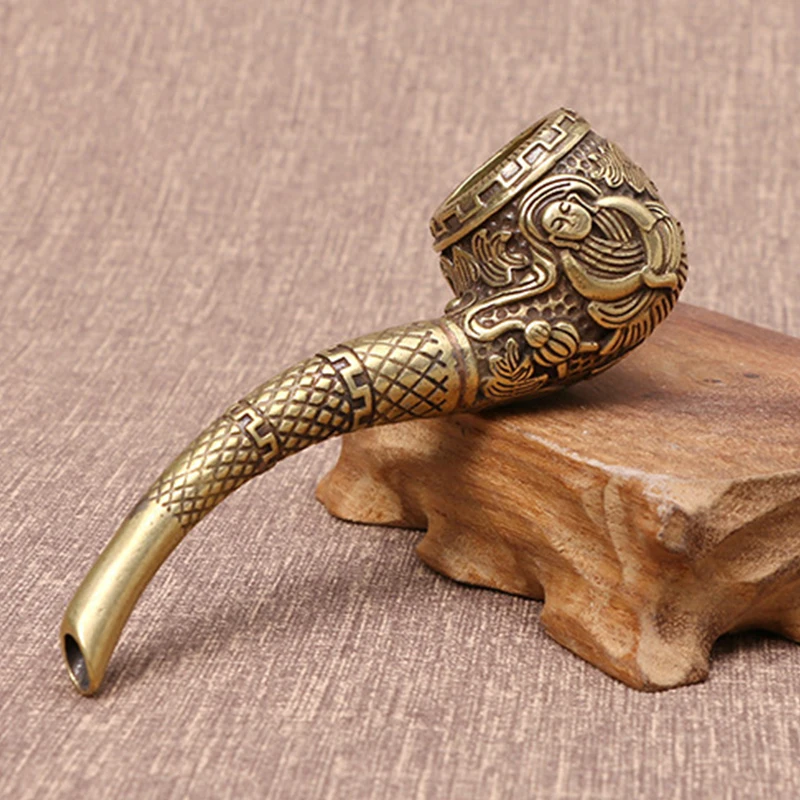 

Креативный буддийский фильтр из чистой меди, курительная трубка, аксессуары для табака в стиле ретро, трубка ручной работы, украшение для ст...