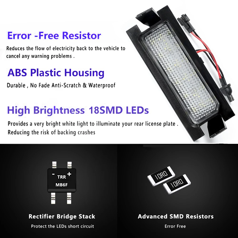 2 шт. Canbus 18SMD Led номерной знак светильник для hyundai I30(GD) CW 5D 2011-2019KIA PRO авто-Стайлинг