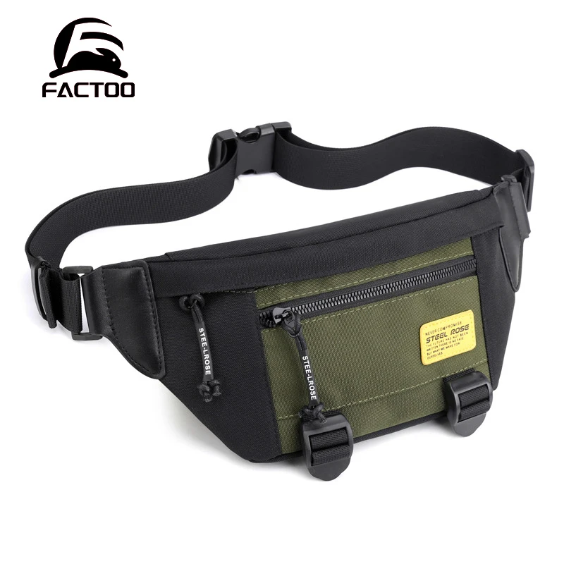 

FACTOO Men's Outdoor Waist Packs Fashion Oxford Cloth Chest Pack Shoulder Bag High Quality Small Backpack Casual Messenger Bag