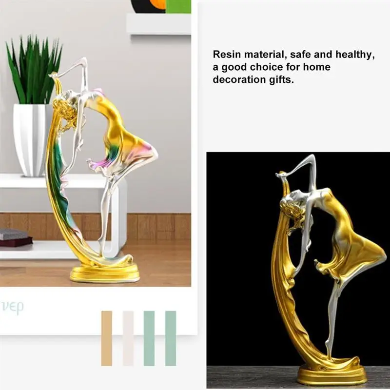

Modern Style Resin Dancing Girl Sculptures Ballerina Girl Statue Figurine Dancer Ornaments Home Living Room Home Decor