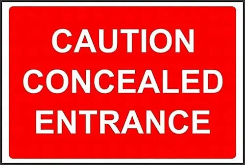 

Warning Sign Construction site Safety Caution Concealed Entrance Road Sign Business Sign Aluminum Metal Tin Sign Z0324