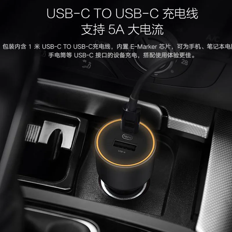 original 100w xiaomi poco x3 car charger turbo fast charge car charger for redmi note 8 9 pro mi 10 9t 9 11 a3 mix 3 max free global shipping