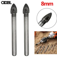 8mm glass drilling marble porcelain spear head ceramic tile drill bits set concrete hole opener alloy triangle spade drill bit