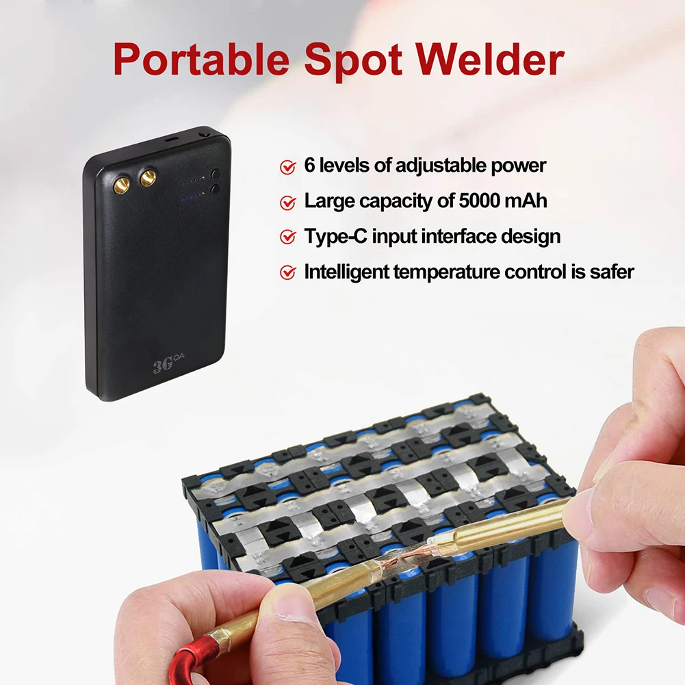 Portable 6 Gears Adjustable Mini Spot Welding Machine for 18650 Battery DIY Tool Kit Rechargeable Welder | Инструменты