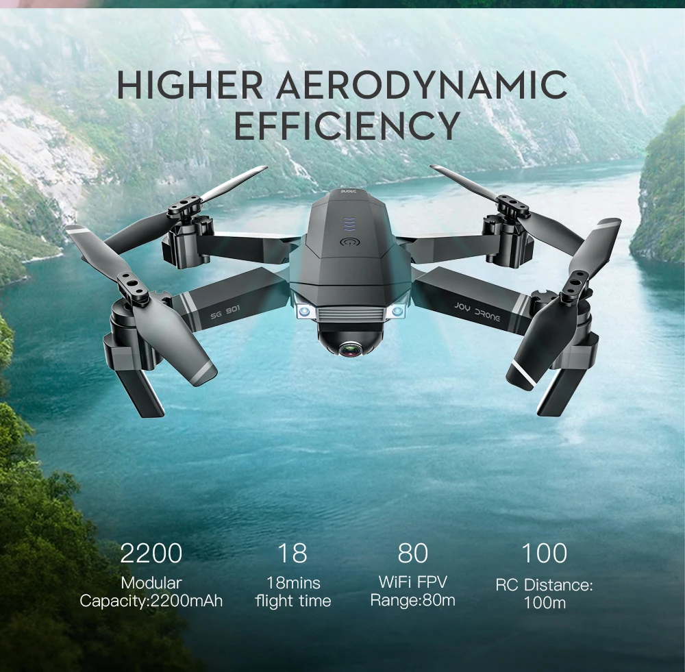 Радиоуправляемый Дрон с Wi Fi FPV 1080P 4K HD двойная камера оптический поток RC Quadcopter Follow