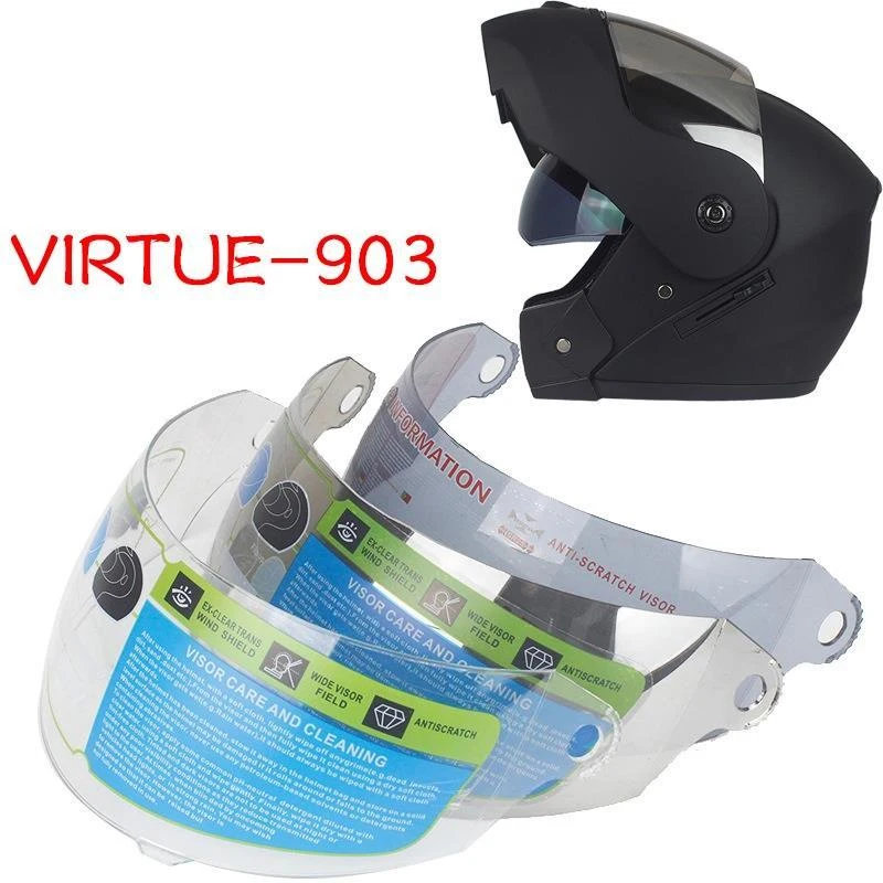 Стеклянные линзы для мотоциклетного шлема VIRTUE-903 на все лицо мотоциклетный шлем