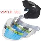 Стеклянные линзы для мотоциклетного шлема VIRTUE-903, на все лицо, мотоциклетный шлем, козырек, откидная линза для мотоциклетного шлема, 3 цвета