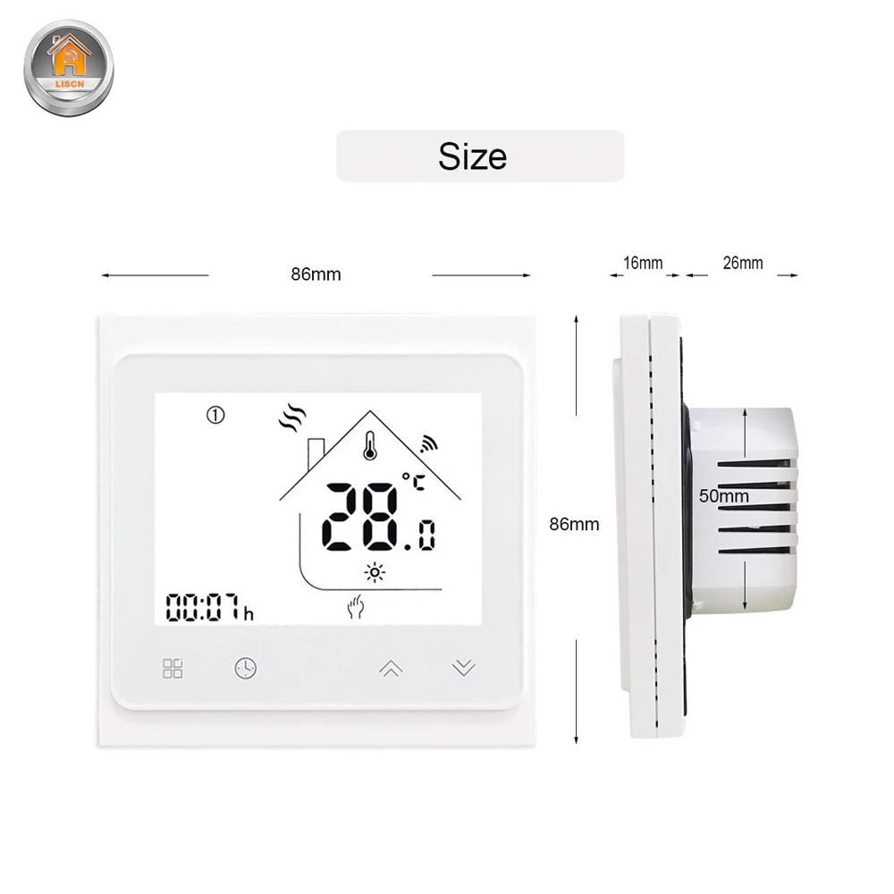 Термостат умный сенсорный температурный контроллер программируемый Google Home