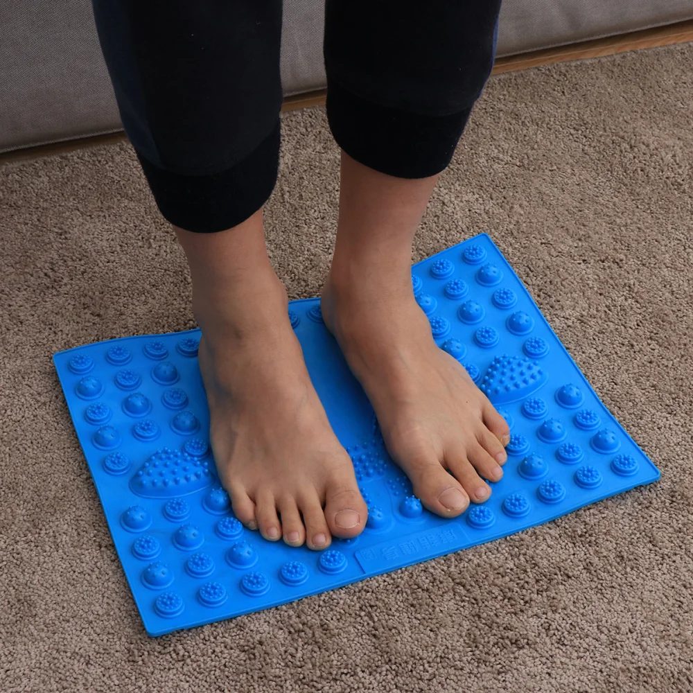 

Reflex Mat Foot Massager Magnetic Therapy Toe Pressure Plate Pad Acupressure Relaxation Mat (Blue)
