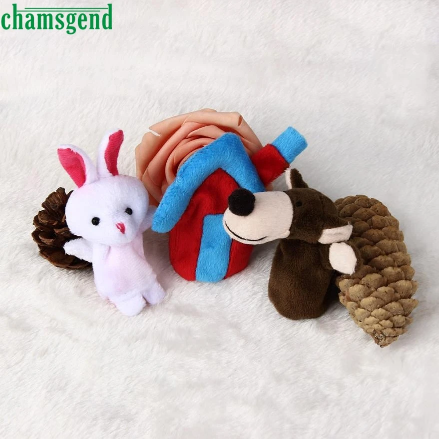 3 шт животных пальчиковые игрушки из плюша ребенка раннее развитие подарок 9