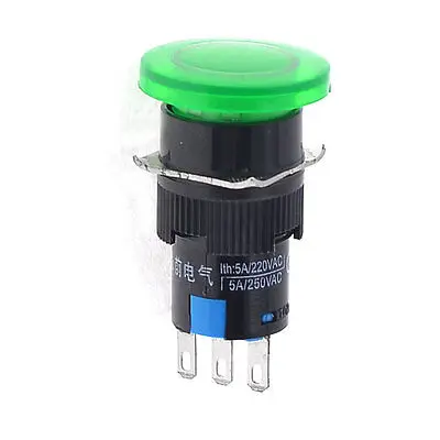 Green Mushroom AC250V 5A Momentary Contact Push Button Switch 1NO 1NC SPDT | Обустройство дома