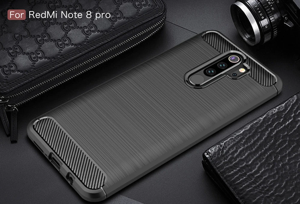 Для Xiaomi Redmi Note 8 Pro Чехол из углеродного волокна чехол 360 полная защита чехол для телефона Redmi Note 8 чехол противоударный бампер