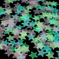 100pcsbag lovely glow in the dark toys luminous star stickers bedroom sofa fluorescent painting toy pvc stickers kids room gift