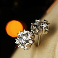 trendy womens crystal earrings girls jewellery great gift snowflake stud